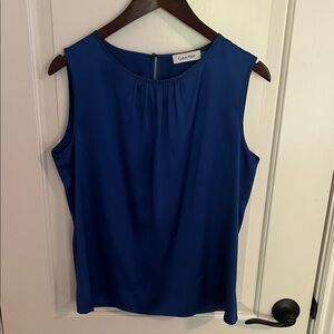 Calvin Klein Women's Royal Blue Sleeveless Blouse
